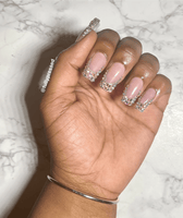 Bling french tip nails